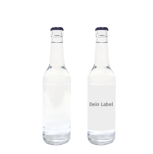 YOUR-WATER Wasserflasche Glas Gastro 0,33l mit Label, mit Kohlensäure