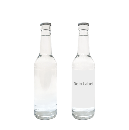  YOUR-WATER Wasserflasche Glas Gastro 0,33l mit Label, Still