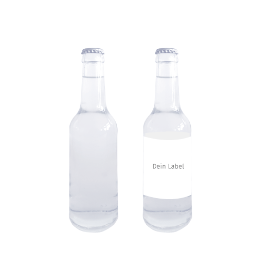 YOUR-WATER Wasserflasche Glas Gastro 0,33l mit Label