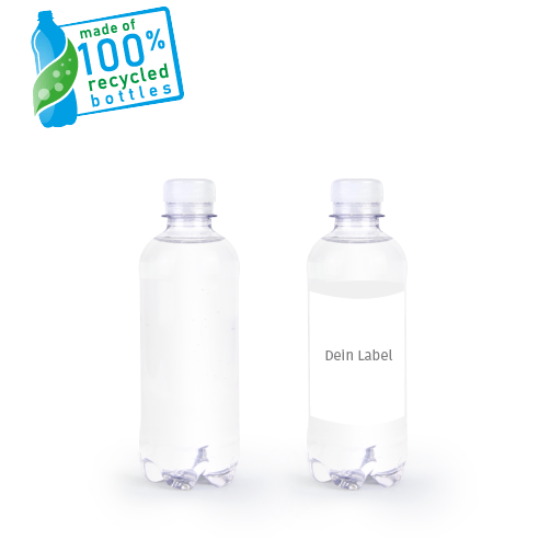YOUR-WATER Wasserflascherecyceltes PET 0,33l mit Label